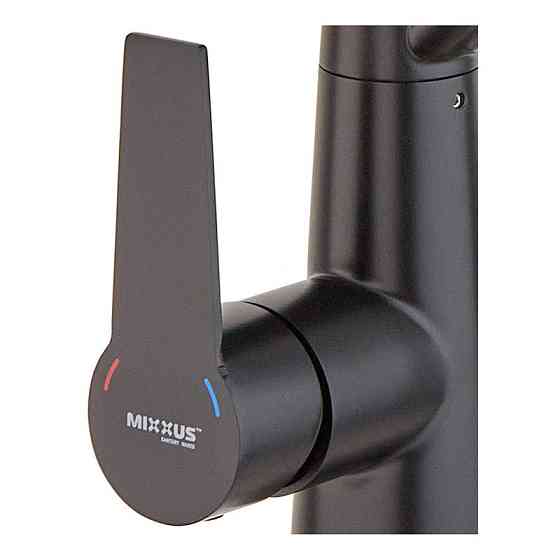 Кухонний змішувач Mixxus FUL-021 із чорним силіконовим виливом та виходом для питної води Харків