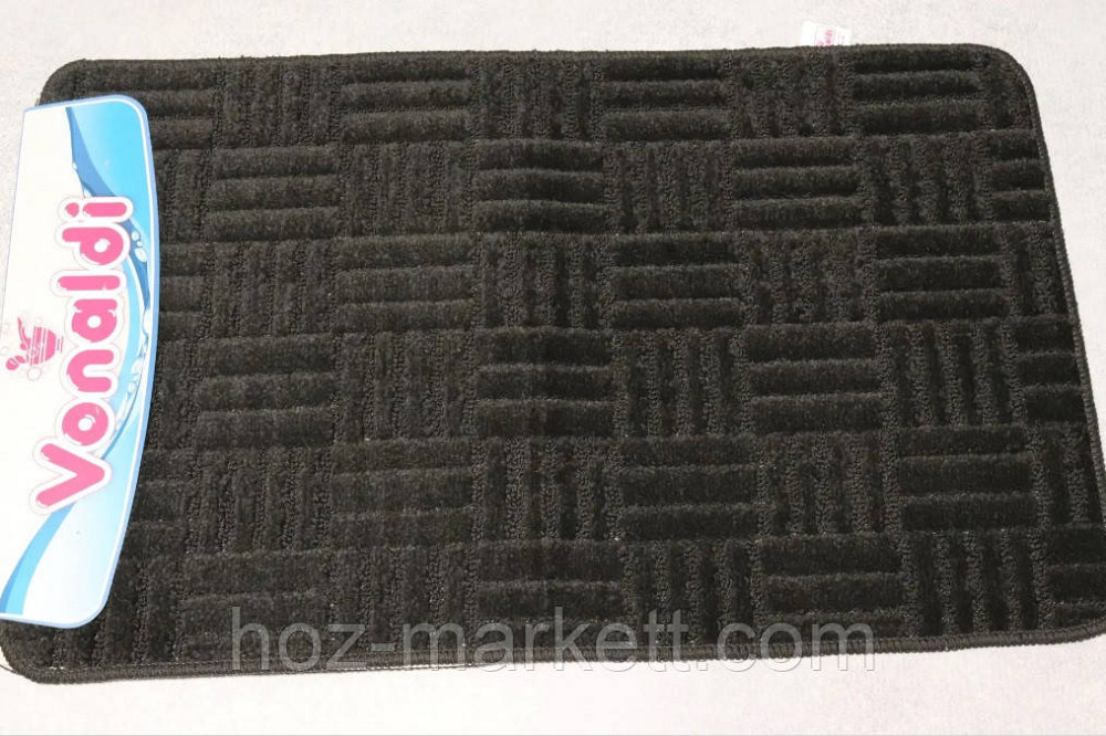 Коврик для ванной и туалета черный производство Турция 80 х 50 см и 50 х 40 см Харьков - изображение 1