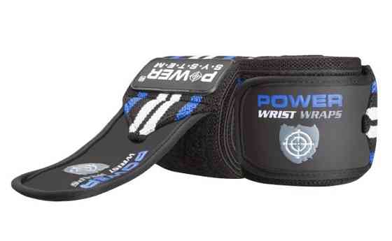 Кистьові бинти Power System PS-3500 Wrist Wraps  Blue/Black Кам'янське