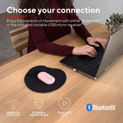 Мышка Trust Puck Wireless/Bluetooth Silent Pink (24125) Винница - изображение 6