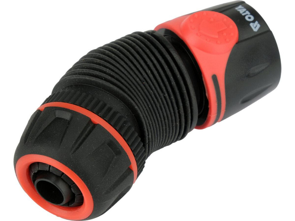 Муфта швидкоз'єднувальна з регуляцією згина YATO для водяних шлангів Ø=1/2" з ABS, PP матеріалів Одеса - фото 1