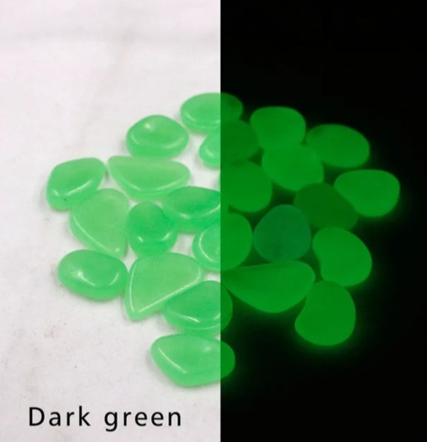 Фосфорні салатові камені в акваріум - у наборі 10штук, (розмір одного каменю 1,5-2,5 см) Київ - фото 1