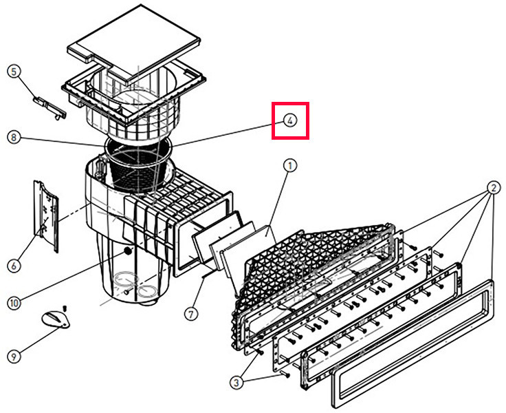Сетчатая корзина X-Line для скиммера Hayward X-Pro 600 (3 л, с ручкой) Киев - изображение 1
