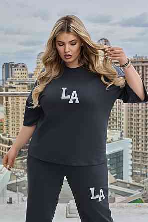 Жіночий легкий спортивний костюм із футболкою "Amante" |  Норма та батал Графіт, 50-52 Київ