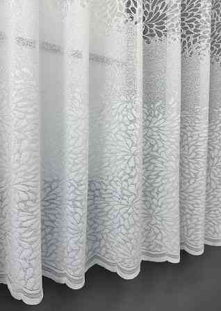 Короткая тюль, высота 1,6 м., жаккард цвет белый 1789т Киев