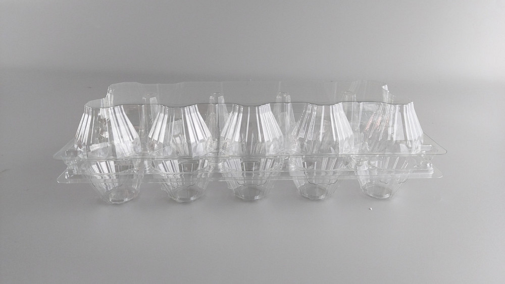 Упаковка для куриных яиц 10 ячеек прозрачная облегчённая ПЭТ (50 шт) — тара для хранения и транспортировки Харьков - изображение 2