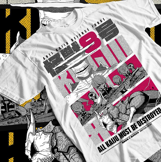 Футболка для мальчика аниме Каиджу Но Мина Схиро оверсайз (рост от 165 до 180 ) Черний AnimeJ0479m Днепр - изображение 1