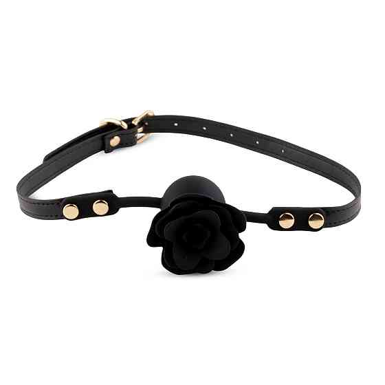 Кляп Black Rose Ball Gag, чорний Sex Aura Київ