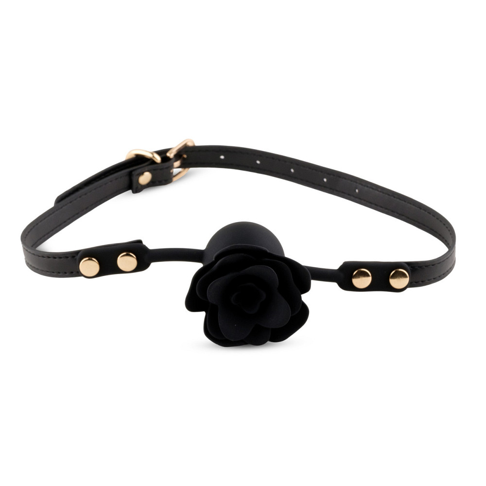 Кляп Black Rose Ball Gag, чорний Sex Aura Київ - фото 2