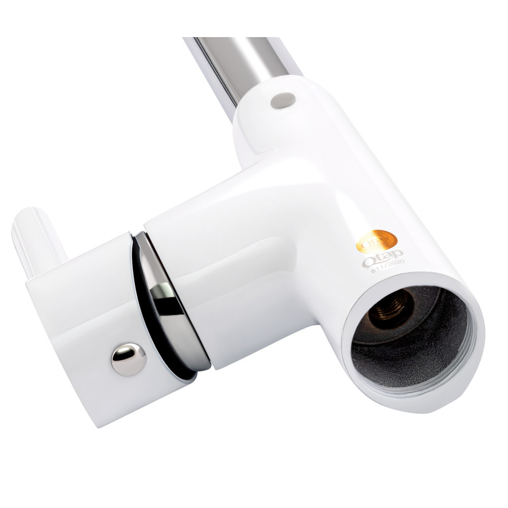 Смеситель для кухни Qtap Grand QTGRAWCR007F Chrome/White Киев - изображение 3