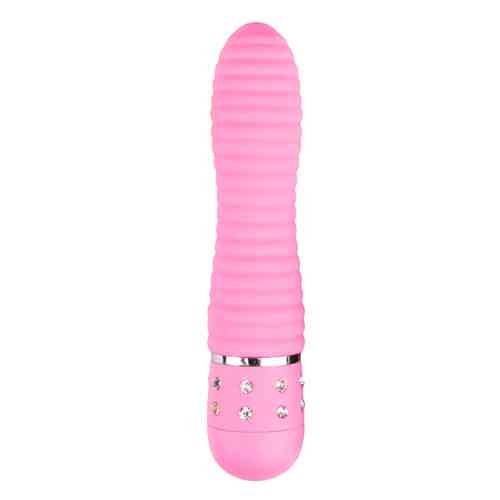 Вибратор ребристый Love Diamond Vibrator розовый, 11.4 см Sex Aura Киев