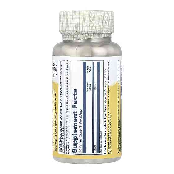 L-тирозин Solaray L-Tyrosine 500mg 100 вег капс Киев