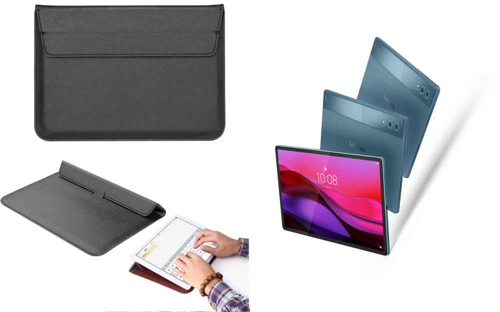 Чохол-конверт VitoCase для Lenovo Yoga Tab Plus, з функцією підставки для планшета Чорний Київ - фото 1