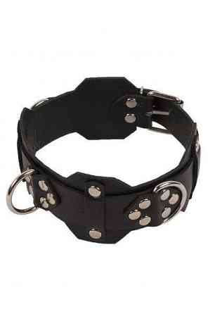 Нашийник VIP Leather Collar, Black шкіра Sex Aura Київ