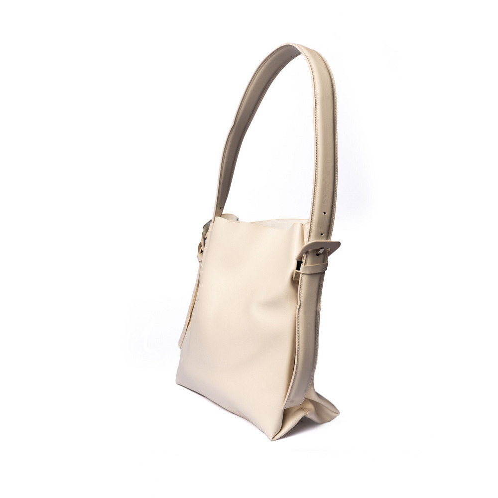 Сумка женская на плечо вместительная стильная из искусственной кожи, Молочный Каменец-Подольский - изображение 1