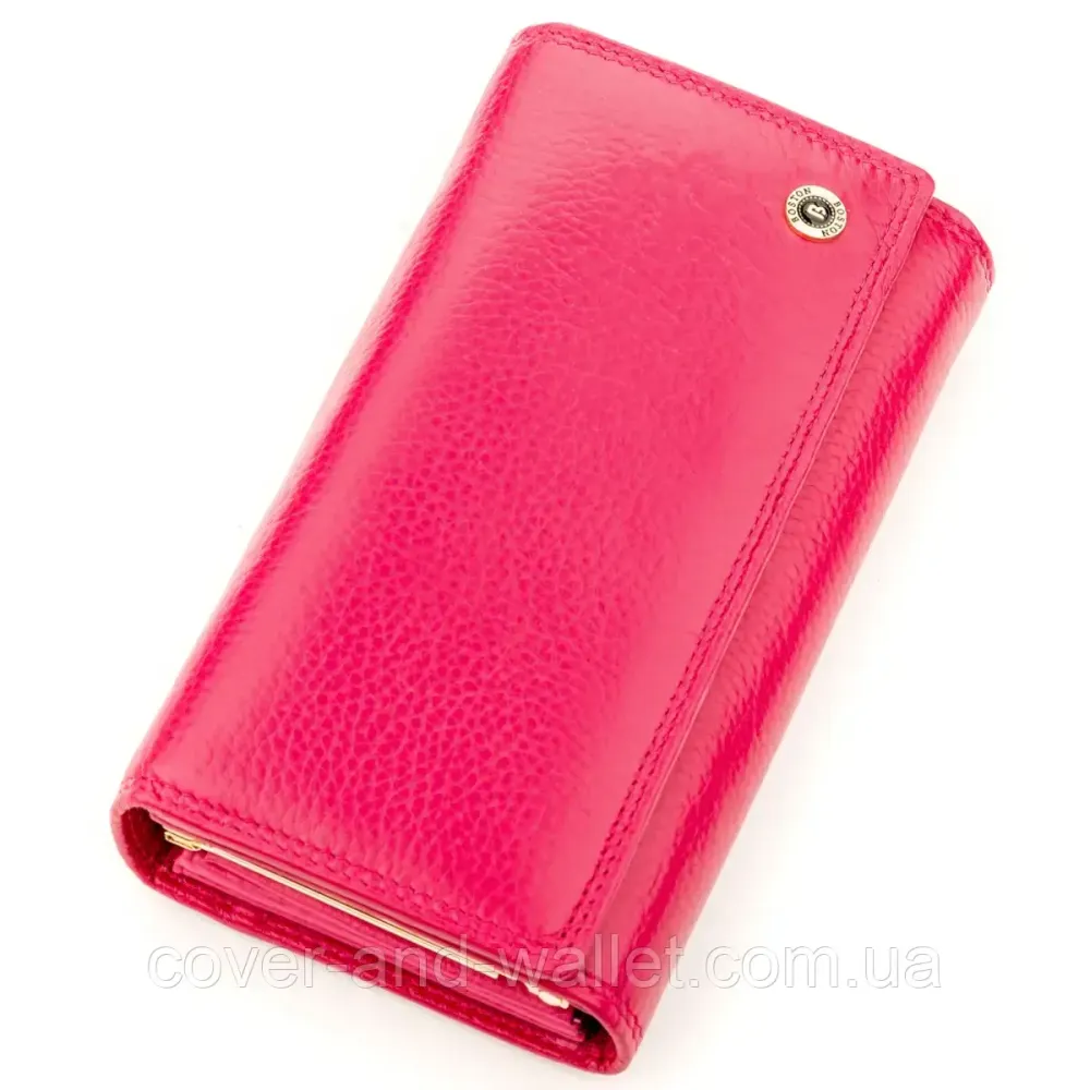 Классический кожаный женский кошелек синего цвета c дополнительным блоком Boston S9001B Киев - изображение 10