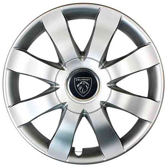 Автомобільні модельні ковпаки R15 Peugeot NEW 323 4шт, SJS, сріблясті Вінниця