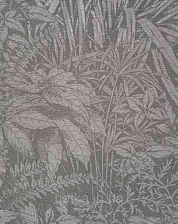 Шпалери вінілові на флізеліні AS creation Amber метрові 1.06Х10 листя гілки темно-сірі чорні зі сріблом Київ