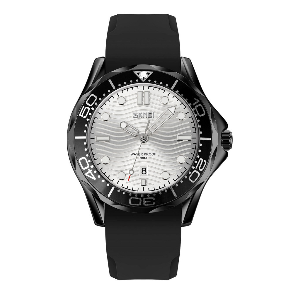 Skmei 9276PBKSI Black-Silver Silicone strap SALE SBR Киев - изображение 1