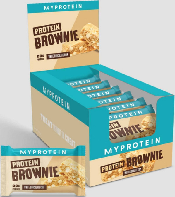Протеиновое печенье  MYPROTEIN Protein Brownie - 12x75g White Chocolate Киев - изображение 1