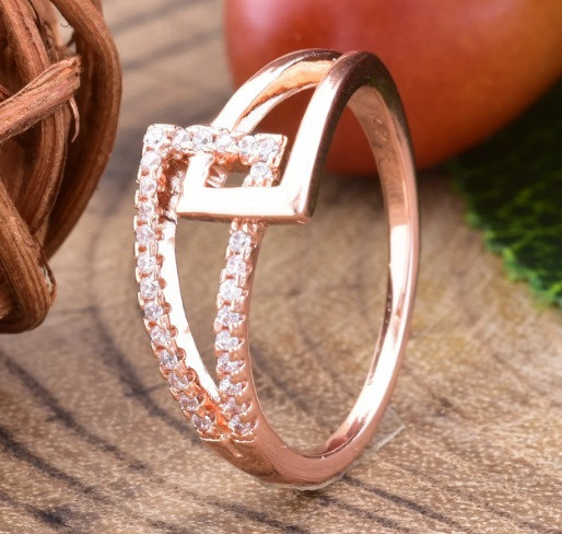 Кільце Xuping 14207 розмір 18, позолота РВ, ширина 9мм, вага 1,7 м, білі фіаніти Київ - фото 2