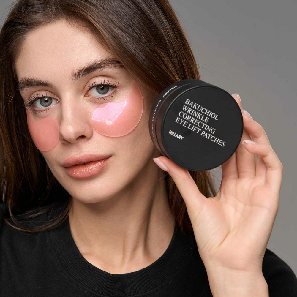 Розгладжувальні патчі з біо-ретинолом Hillary Bacuchiol Wrinkle Correcting & Eye Lift Patches, 60 шт Київ - фото 2