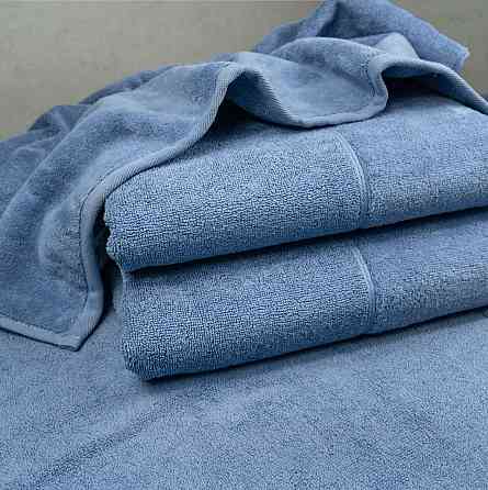 Набор полотенец велюр/махра 3шт GM Textile 50x90см, 50x90см, 70x140см Premium Milado 550г/м2 (Синий) Сумы