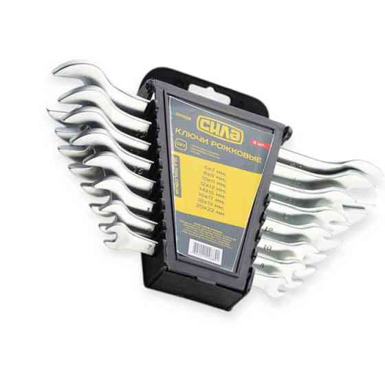 Набор ключей рожковых 6-22 мм 8 шт (планшет) CrV Satine Мукачево