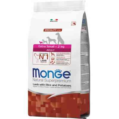 Сухий корм для собак Monge Extra Small Adult зі смаком ягняти 800 г (8009470011471) Вінниця