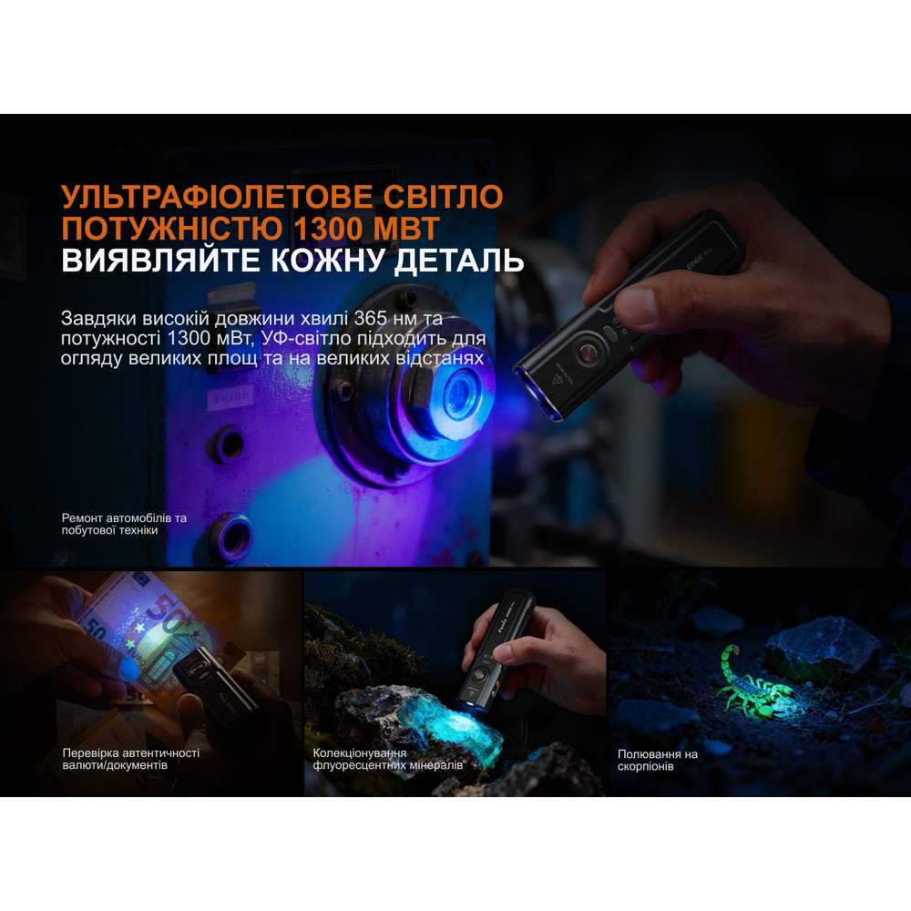 Ліхтар наключний Fenix E06R PRO, чорний Київ - фото 8