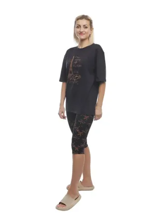 Пижама женская из хлопка Bono Кофе в Париже 2XL/3XL Киев