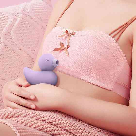 Вакуумний вібратор-качечка CuteVibe Ducky Grey Sex Aura Київ
