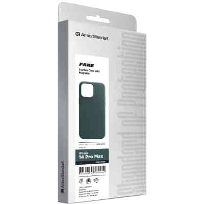 Чехол для мобильного телефона Armorstandart FAKE Leather Case Apple iPhone 14 Pro Max Shirt Green (ARM64402) Винница