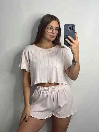 Женский трикотажный комплект для дома Розовый XS-S Харьков