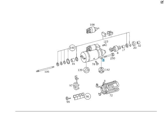 Bosch  0001110112 Стартер двигуна M104 R6 E-class Coupe C124 E-class W124 E-Class S124 190 W201 E-class W210 S-class W140 C-class W202 Одеса