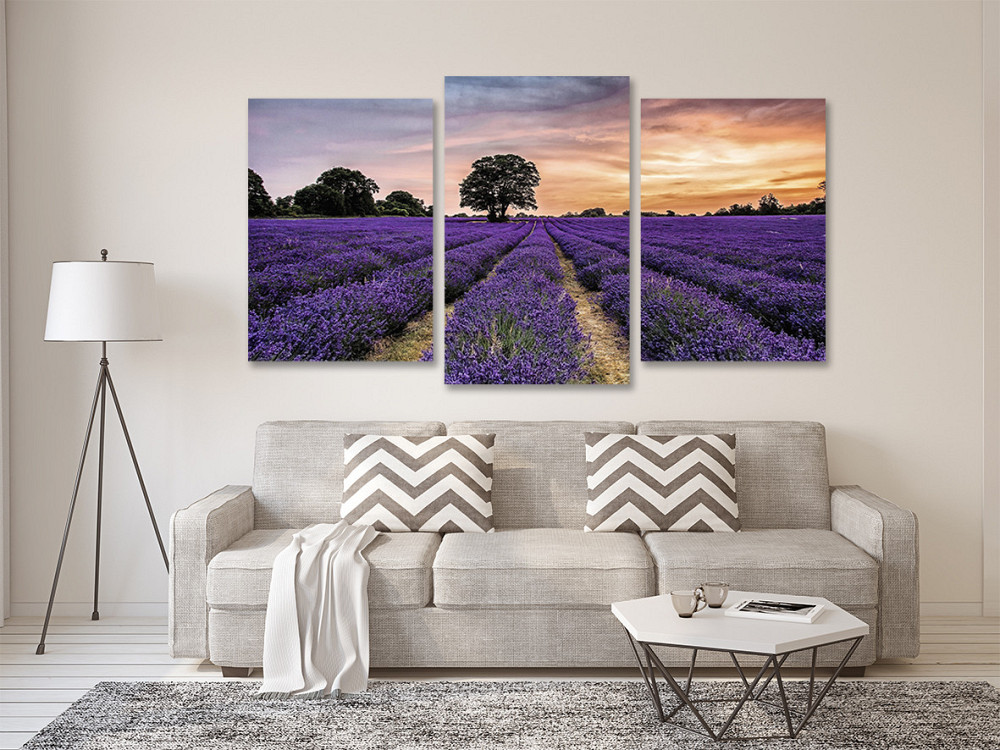 Модульная картина в гостиную / спальню  Поле Лаванда    Art-556_3 100x150 см Киев - изображение 2