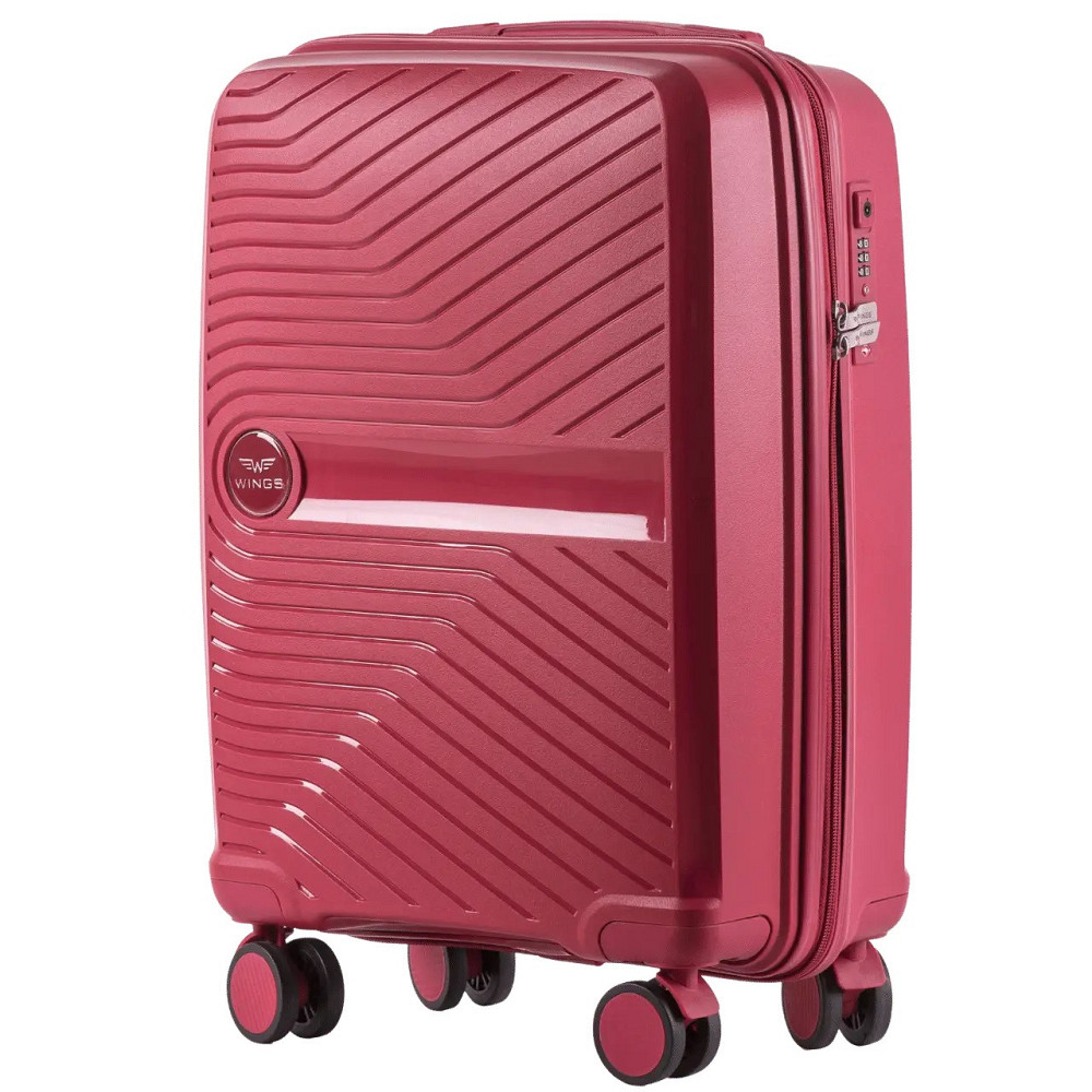 Чемодан полипропиленовый WINGS 181-04 малый 55 см красный Киев - изображение 1