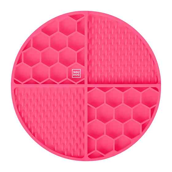 Коврик для слизывания и медленного питания WAUDOG Silicone, 211х211х30 мм, розовый Киев