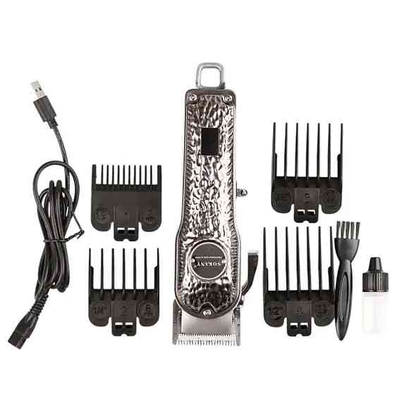 Sokany Машинка для стрижки Sokany SK-LF-9976 акумуляторна з 4 насадками та USB срібло Коломыя