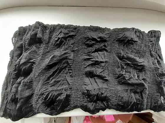 Шарф женский черный гармошка размер шарфа приблизительно 140*35см Киев