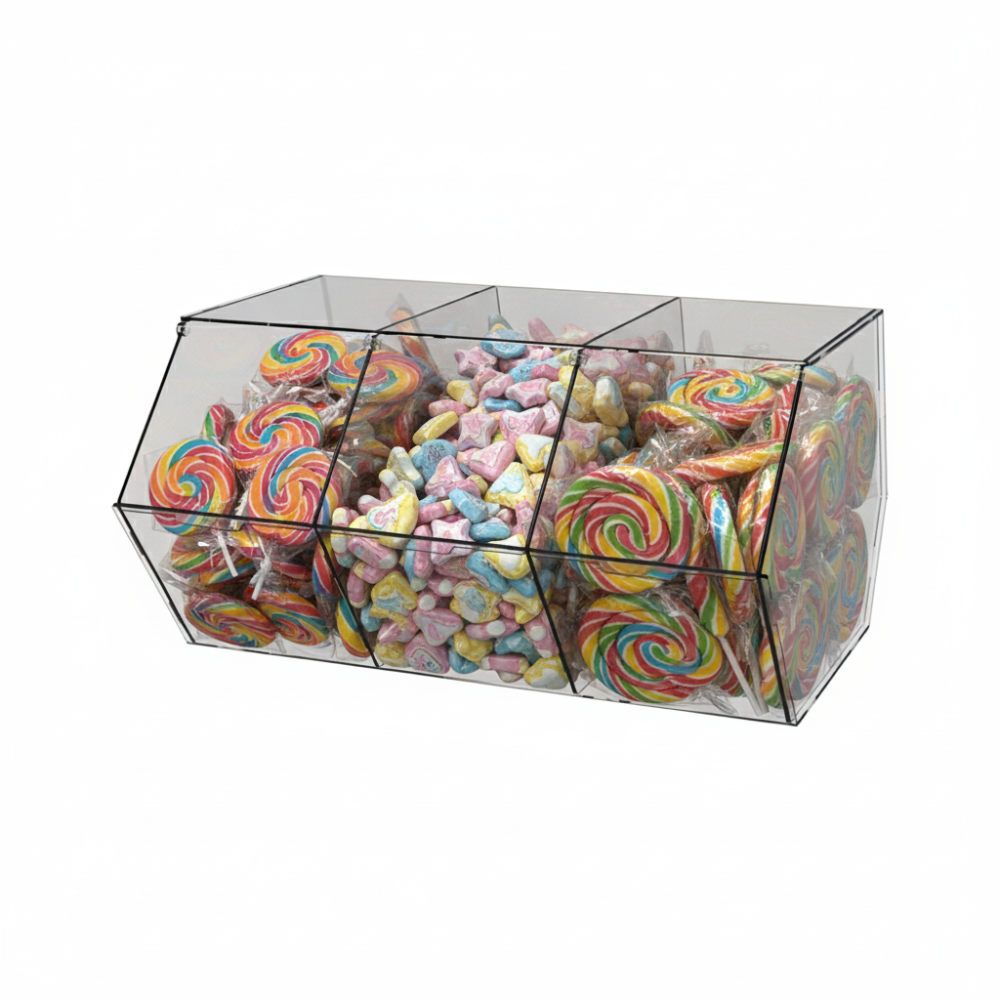 Диспенсер EKOSTAR для мармеладов, снеков, орехов 3 ячейки Киев - изображение 1