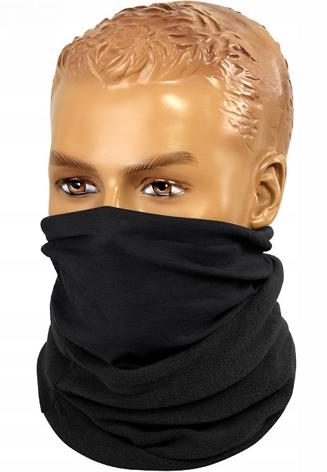 Універсальний Тактичний Бафф (Шарф) з флісу багатофункціональний Mil-Tec від Sturm (12217002) Black Нововолинськ - фото 7