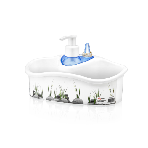 Підставка-органайзер для мочалки з дозатором Каміння Decor ELIF Житомир
