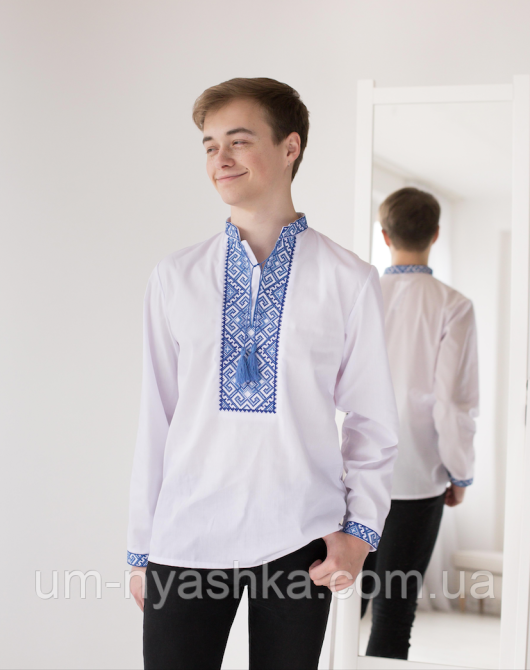 Вишиванка підліткова для хлопчика "Тарас" синя 170, 176 Кривий Ріг - фото 3