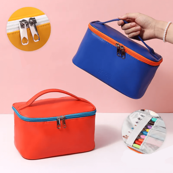 Набір для в'язання гачком із пряжею та аксесуарами в косметичці, червоний колір Кам'янець-Подільський