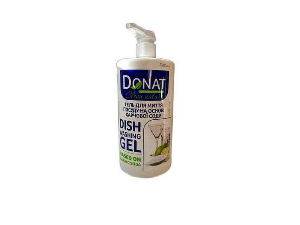 Гель для миття посуду 1л Сода (дозатор) Clean Nature ТМ DONAT Київ - фото 1