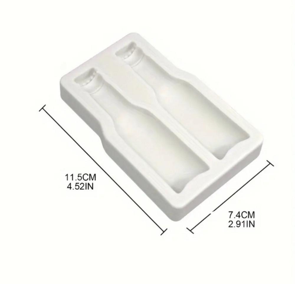 Молд силиконовый Бутылка 115 на 74 мм белый Киев - изображение 2