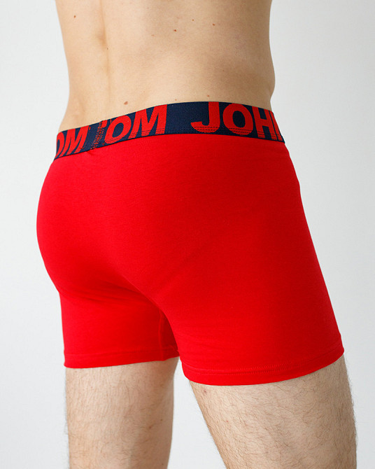 Труси-шорти чоловічі однотонні червоні — Tom John 2020-8 XL Київ - фото 3