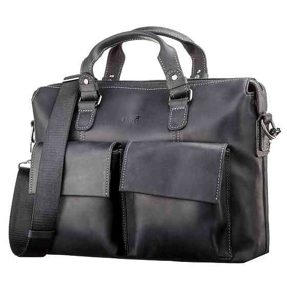Сумка для ноутбука SHVIGEL 11111 шкіряна Чорна Київ