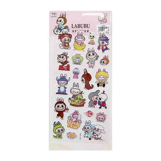 Дитячий набір наліпок "Лабубу" YG0328(Pink) мікс, 10х22 см Вінниця
